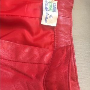 Beautiful soft red leather pants! Barely worn!